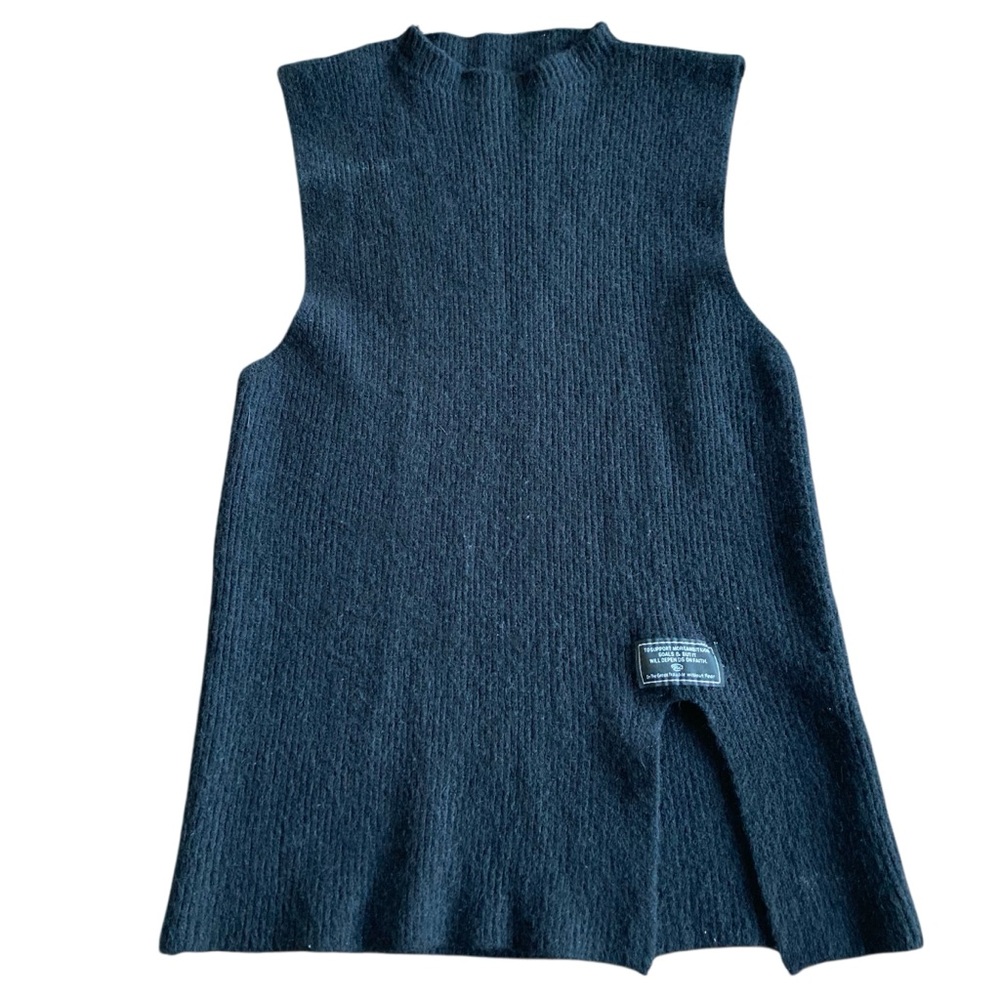 No Fear Black Sleeveless Turtleneck